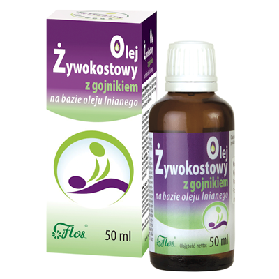 Olej żywokostowy z gojnikiem na bazie oleju lnianego 50ml FLOS