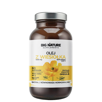 BIG NATURE Kapsułki Olej z wiesiołka 1000mg, 60 kaps.