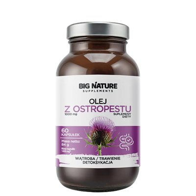 BIG NATURE Kapsułki Olej z ostropestu 1000mg, 60 kaps.