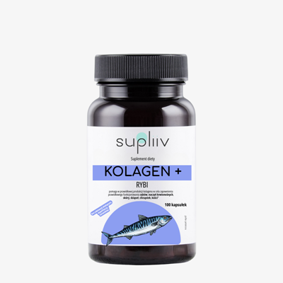 Kolagen rybi + witamina C 100 kaps. SUPLIIV
