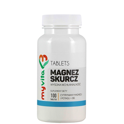 MyVita Magnez Skurcz 100tabl. - Magnez + Potas + Witamina B6