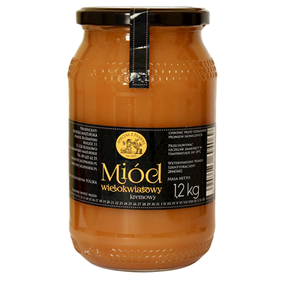 Miód kremowy wielokwiatowy 1,2kg SPECJAŁ Z PASIEKI