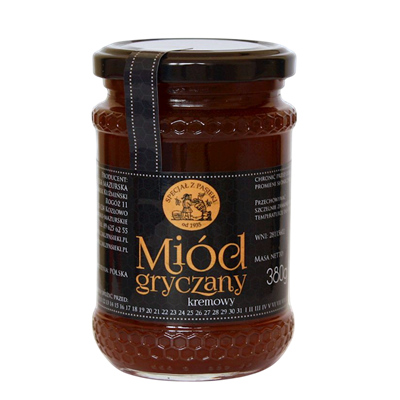Miód kremowy gryczany 380g SPECJAŁ Z PASIEKI