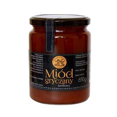 Miód kremowy gryczany 650g SPECJAŁ Z PASIEKI