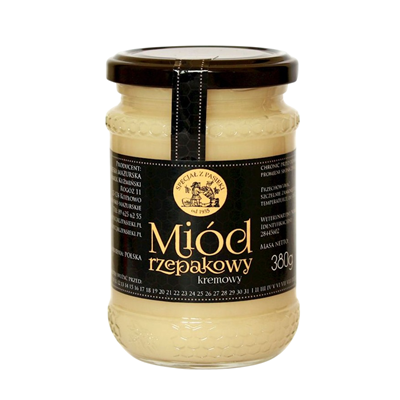 Miód kremowy rzepakowy 380g SPECJAŁ Z PASIEKI