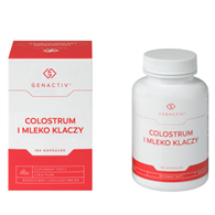GENACTIV Colostrum i Mleko klaczy 180 kaps. - bioaktywny liofilizat 2h