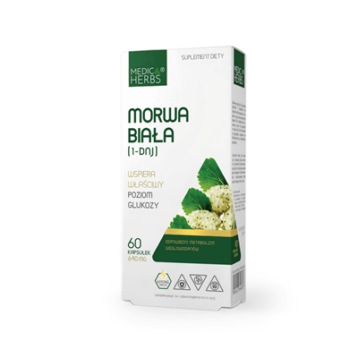 MEDICA HERBS Morwa Biała 640mg, 60 kaps. (1% 1-DNJ)