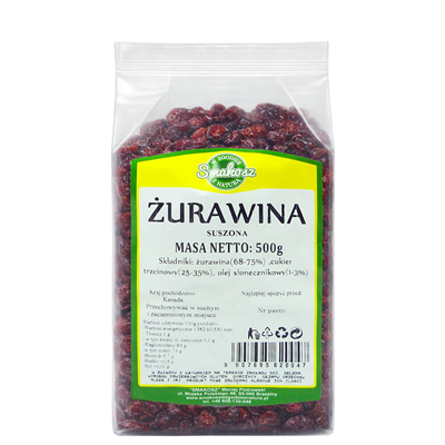 SMAKOSZ Żurawina suszona kandyzowana 500g