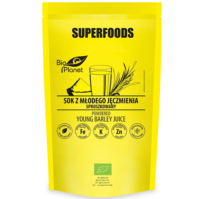 SUPERFOODS Sok z młodego jęczmienia sproszkowany BIO 150g BIO PLANET