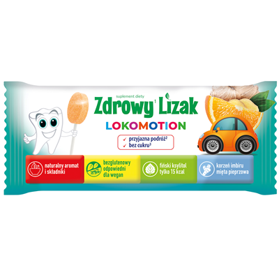 Zdrowy lizak LOKOMOTION bez cukru 1 szt. STARPHARMA