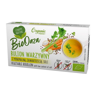 BIO OAZA Kostka rosołowa warzywna z minimalną zawartością soli BIO 60g