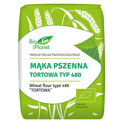 BIO PLANET Mąka pszenna tortowa typ 480 BIO 1kg