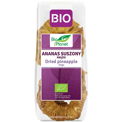 BIO PLANET Ananas krążki suszone BIO 100g