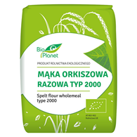 BIO PLANET Mąka orkiszowa razowa typ 2000 BIO 1kg