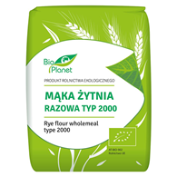 BIO PLANET Mąka żytnia razowa typ 2000 BIO 1kg