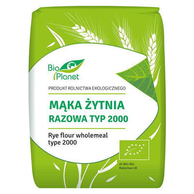 BIO PLANET Mąka żytnia razowa typ 2000 BIO 1kg