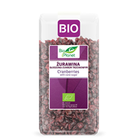 BIO PLANET Żurawina słodzona cukrem trzcinowym BIO 400g