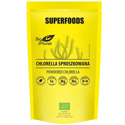 SUPERFOODS Chlorella w proszku (glony) BIO 200g BIO PLANET