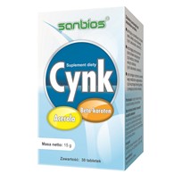 SANBIOS Cynk + acerola i beta-karoten 30tabl.