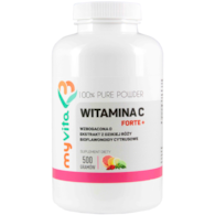 MyVita Witamina C FORTE+ proszek 500g - witamina C + bioflawonoidy + dzika róża