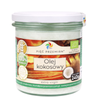 PIĘĆ PRZEMIAN Olej kokosowy BIO extra virgin 240g