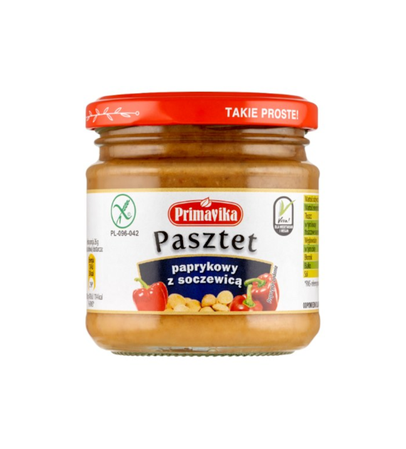 PRIMAVIKA Pasztet paprykowy z soczewicą 160g