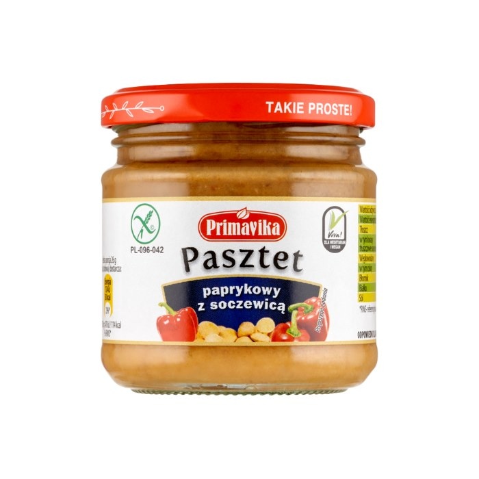 PRIMAVIKA Pasztet paprykowy z soczewicą 160g