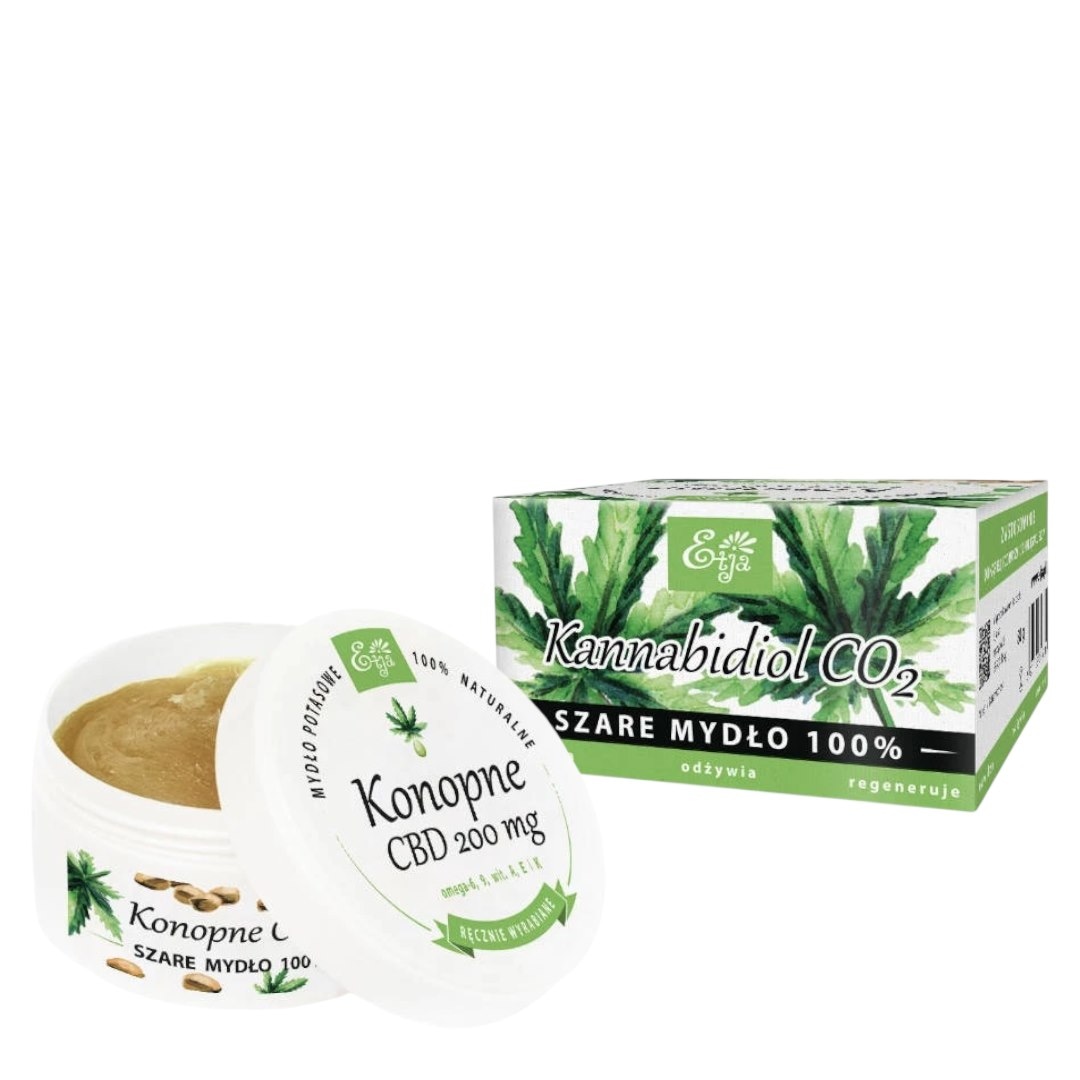 ETJA Mydło naturalne potasowe Konopne CBD 200mg 80g