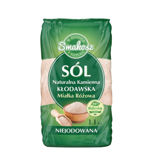 SMAKOSZ Sól kłodawska miałka naturalna kamienna niejodowana 1,1kg