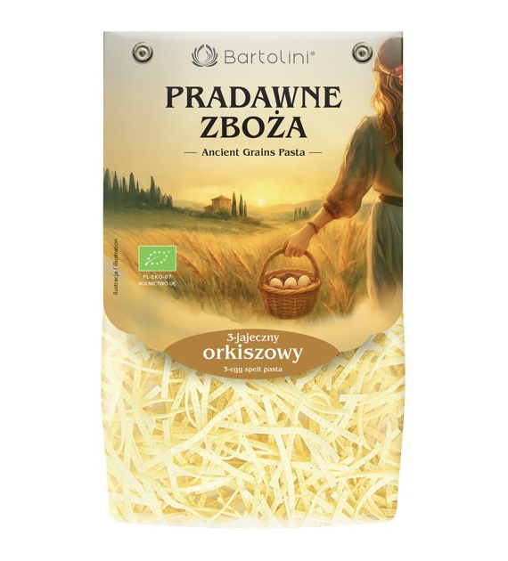BARTOLINI Makaron orkiszowy 3-jajeczny krajanka średnia BIO 250g