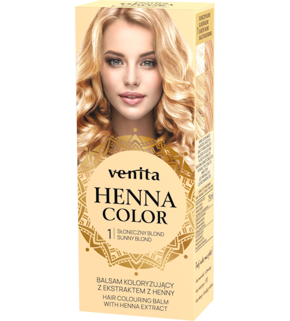 VENITA henna tuba nr 1 słoneczny blond 75ml - balsam koloryzujący