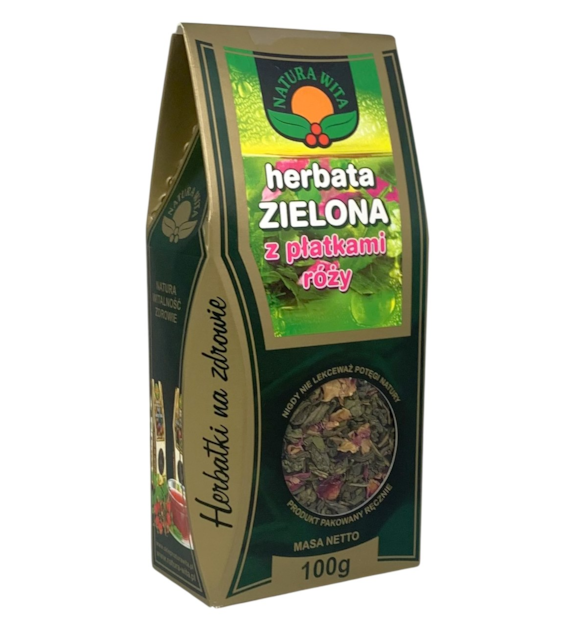NATURA-WITA Herbata zielona z płatkami róży 100g