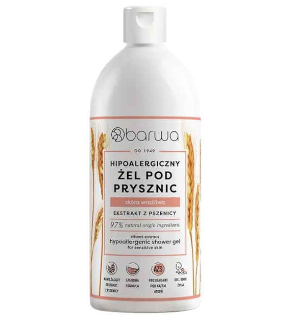 Hipoalergiczny żel pod prysznic z ekstraktem z pszenicy 400ml BARWA