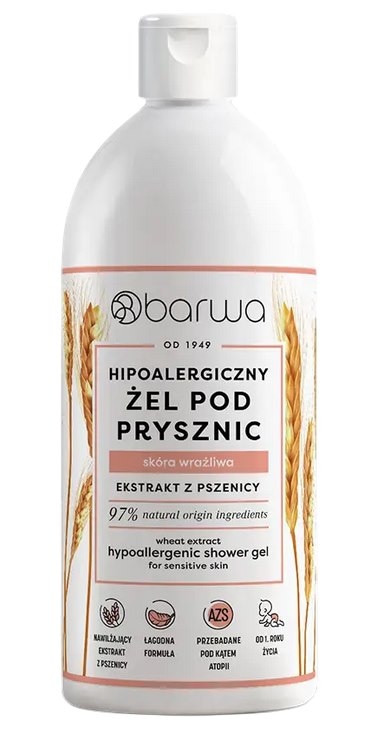 Hipoalergiczny żel pod prysznic z ekstraktem z pszenicy 400ml BARWA