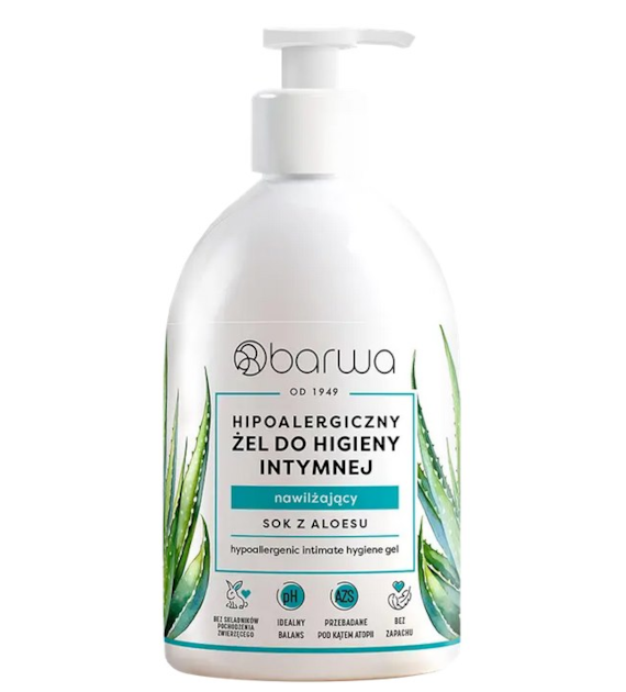 Hipoalergiczny żel do higieny intymnej aloes 500ml BARWA