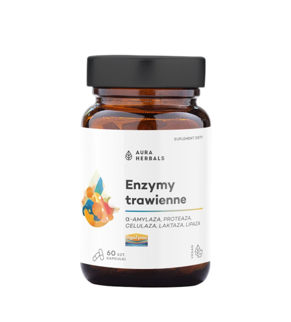AURA HERBALS Enzymy trawienne DigeZyme 60 kaps.