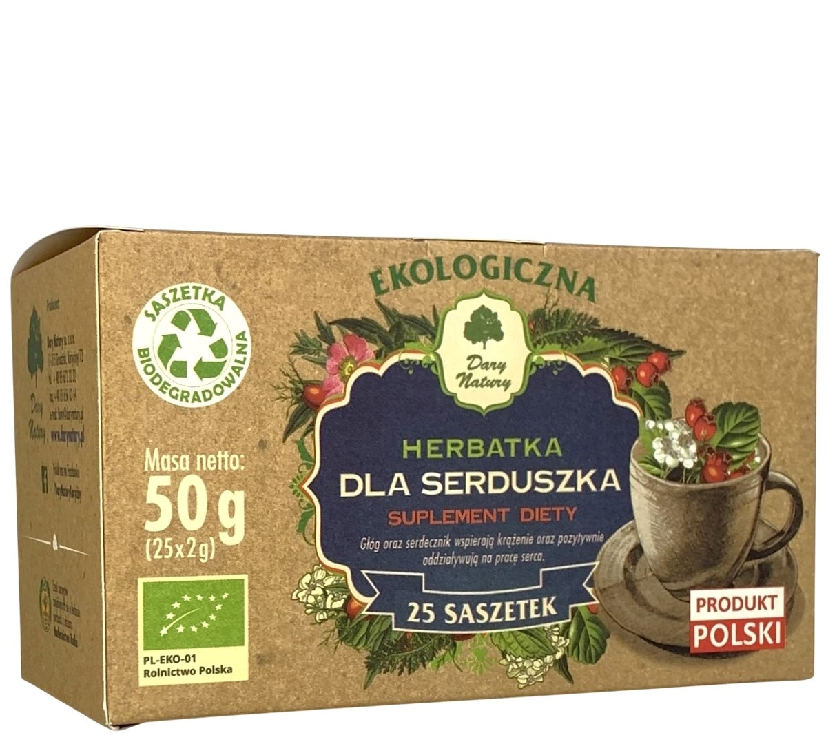 Herbatka Dla serduszka fix BIO 25*2g DARY NATURY