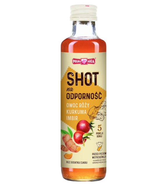 Shot na odporność kurkuma + imbir 250ml POLSKA RÓŻA