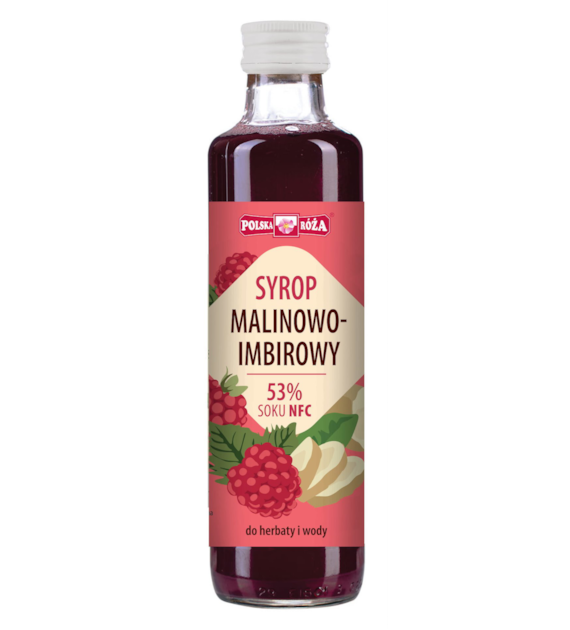 Syrop malinowo - imbirowy 53% soku 250ml POLSKA RÓŻA