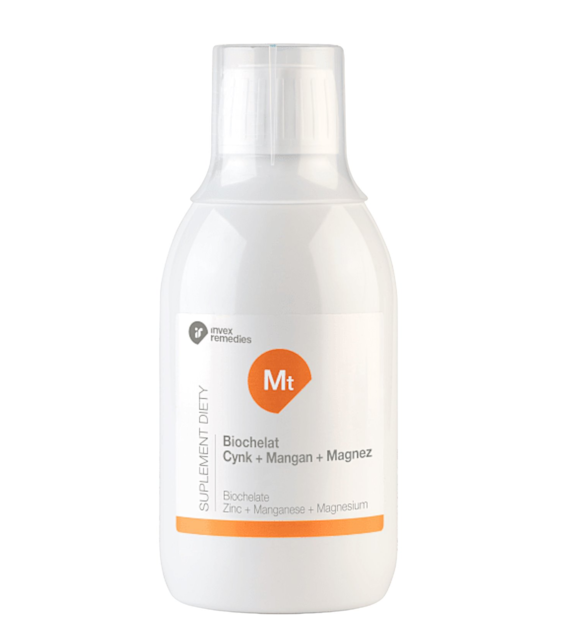 Biochelat Zn-Mn-Mg cynk + mangan + magnez 300 ml INVEX REMEDIES