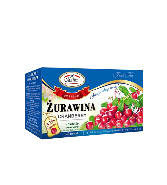 Herbatka żurawinowa 20*2g fix MALWA