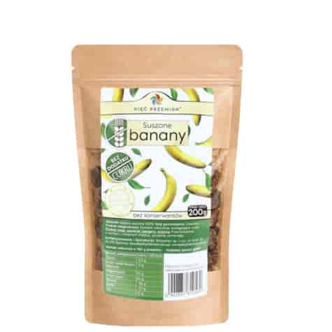 PIĘĆ PRZEMIAN Banany suszone bezglutenowe 200g