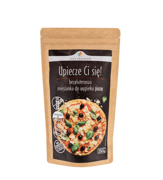 PIĘĆ PRZEMIAN Mieszanka do wypieku pizzy bezglutenowa 250g