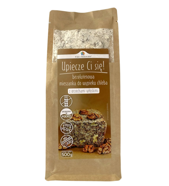 PIĘĆ PRZEMIAN Mieszanka do wypieku chleba z orzechami włoskimi bezglutenowa 500g