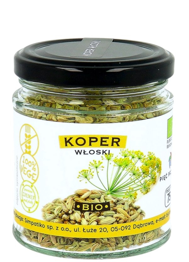 PIĘĆ PRZEMIAN Koper włoski nasiona bezglutenowy BIO 75g