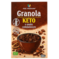 PIĘĆ PRZEMIAN Granola KETO o smaku czekoladowym bezglutenowa BIO 250g