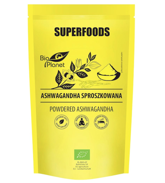 SUPERFOODS Ashwagandha korzeń w proszku BIO 150g BIO PLANET