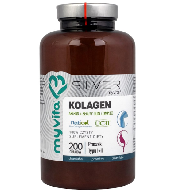 SILVER Kolagen Arthro + Beauty proszek typ  I + II 200g MyVita