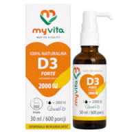 MyVita Witamina D3 2000 j.m. FORTE - krople 30ml (600 porcji)