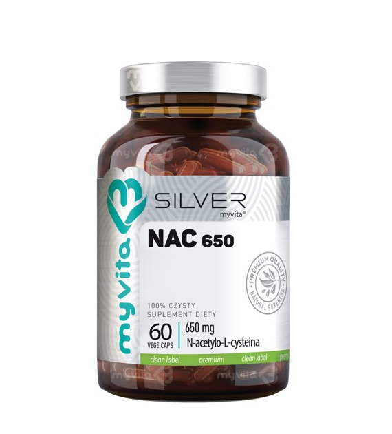 SILVER NAC N-acetylo-L-cysteina 650mg, 60kaps. MyVita